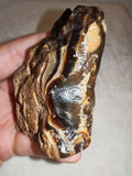 Natural Chocolate Calcite Polished Freeform 242g | Pakistan | Banded Display Mineral Specimen #7