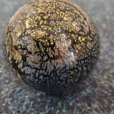 Black and Gold Glass Art Paperweight #34
