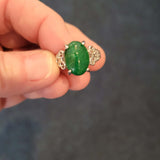 Green gemstone ring - Size 19 - Ring #4 💚