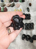 Black Obsidian Character Carving