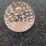 Clear Controlled Bubble Art Glass Paperweight | Handcrafted Glass Sphere | 930g | #20