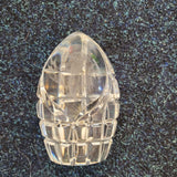 Vintage Lead Crystal Thistle Egg Paperweight