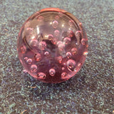 Purple Controlled Bubble Art Glass Paperweight #24 | Handcrafted Glass Sphere | 390g