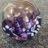 Purple Glass Art Paperweight #35