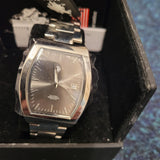 U.S. Polo Assn Black Dial Silver Tone Bracelet Quartz Date Watch Boxed NOS #7