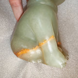 Afghanistan Jade Dog Carving - 780g - repaired