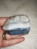 Blue lace agate druzy freeform