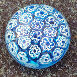 Murano Style Blue Millefiori Glass Paperweight | 110g