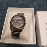 Badace 2513 Black Gunmetal Quartz Bracelet Watch Three Subdial Design Boxed #12
