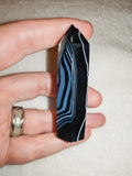 Black banded agate tower. Tower #64