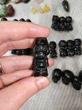Black Obsidian Character Carving