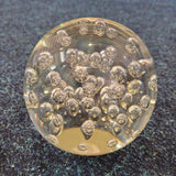 Large Clear Controlled Bubble Art Glass Paperweight | Handcrafted Display Piece | 1.39kg | #15