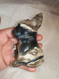 Zebra Jasper French Bulldog Carving