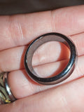 Black Goldstone Gemstone Ring | Sparkly Crystal Band | Stone Ring