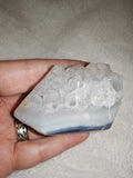 Blue lace agate druzy freeform