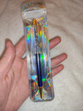 Lapis Lazuli Chip Gemstone Ballpoint Pen Blue & Gold Tone Gift Pen