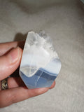 Blue lace agate druzy freeform