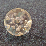 Clear Controlled Bubble Art Glass Paperweight | Handcrafted Glass Sphere | 530g | #19