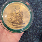 Boxed Gorch Fock German Tall Ship Glass Paperweight