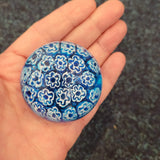 Murano Style Blue Millefiori Glass Paperweight | 110g