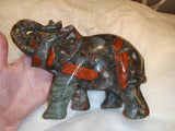 African Bloodstone Elephant - 2220g