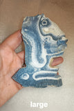 Blue Fossil Coral Pieces