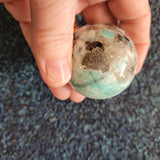 Amazonite with Smoky Quartz sphere #17 – Approx. 140g