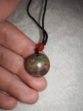 Picasso Jasper Round Pendant Necklace with Adjustable Cord