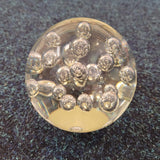 Large Clear Controlled Bubble Large Clear Controlled Clear Controlled Bubble Art Glass Paperweight | Handcrafted Glass Sphere | 910g | #17