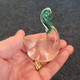 Avondale Glass Swan Figurine - Handmade in Wales