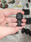 Black Obsidian Character Carving