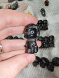 Black Obsidian Character Carving