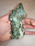 Nephrite Jade / Serpentine French Bulldog with Hat