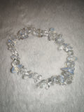 Opalite Chipstone Stretch Bracelet | Blue Iridescent Glass Crystal Bracelet