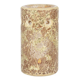Gold Pillar Crackle Glass Burner