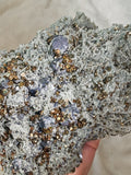 1.14kg Green Quartz Needle Crystal Cluster with Pyrite & Galena | Borieva Mine Bulgaria