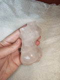 Rose Quartz Lady Figure Carving (pale)