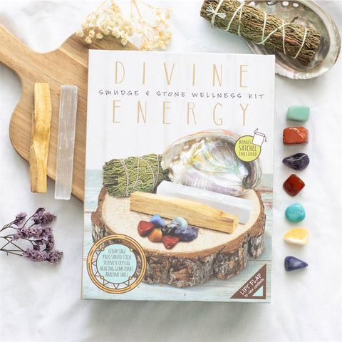 Divine Energy Smudge & Stone Wellness Kit
