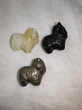 Gemstone Highland Cow Carvings