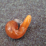 Langham Style Amber Glass Stoat Paperweight