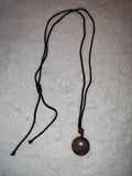Picasso Jasper Round Pendant Necklace with Adjustable Cord