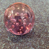 Purple Controlled Bubble Art Glass Paperweight #24 | Handcrafted Glass Sphere | 390g