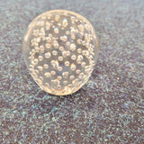 Clear Controlled Bubble Art Glass Paperweight #21 | Handcrafted Glass Sphere | 770g
