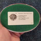 Past Times "Strawberry Thief" Glass Paperweight with Original Box