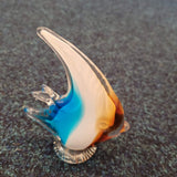 Murano Style Hand-Blown Glass Angel Fish Paperweight