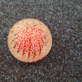 Red Controlled Bubble Handcrafted Art Glass Paperweight #45
