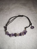 Natural Amethyst Chip Adjustable Cord Bracelet