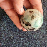 Amazonite with Smoky Quartz sphere #17 – Approx. 140g