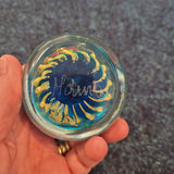 Signed Mdina Glass “Sea & Sand” Paperweight with Top Knob