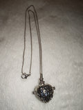 Sodalite Heart Harmony Ball Cage Pendant Necklace | Natural Gemstone